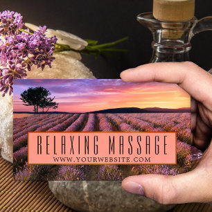 Lavender Relaxant Massage Thérapiste Carte de visi