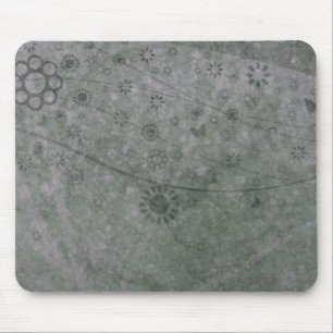 Lavender Retro Flowers en Butterflies Abstract Muismat