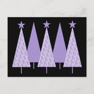 Lavender Ribbon-kerstbomen - algehele kanker Feestdagenkaart