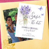 Lavender romantische vlinders redden de datum