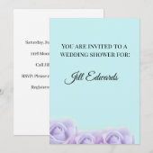Lavender Rose Bridal Shower Invitation (Devant / Derrière)