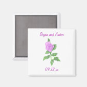 Lavender Rose Enregistrer la date aimants de maria (Recto/Verso)