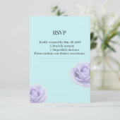 Lavender Rose With Blue Wedding RSVP (Debout devant)