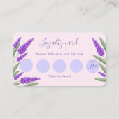 Lavender, roze achtergrondkaart klantenkaartje (Voorkant)