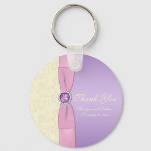 Lavender, roze en ivoren Sleutelhanger