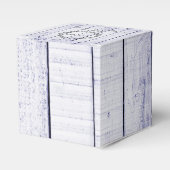 Lavender Rustic Monogram Wedding Favor Box Bedankdoosjes (Voorkant Zijde)