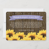 LAVENDER RUSTIC SUNLOWER ENREGISTRER LA CARTE DE D (Dos)