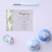 Lavender Sage Floral LOW BUDGET WEDDING Invite Flyer (Enkel)
