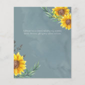 Lavender Sage Sunflower Rustic Boho Wedding (Achterkant)