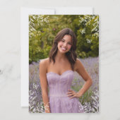 Lavender Scribble Photo Quinceanera Invitation (Dos)