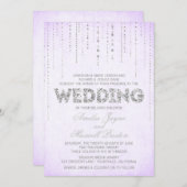 Lavender & Silver Glitter Blik Weddenschap Kaart (Voorkant / Achterkant)