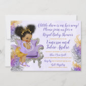 Lavender Silver Gold Waterverf Baby shower Kaart (Voorkant)