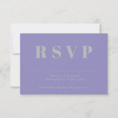 Lavender Silver RSVP Wedding Response (Devant)