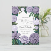 Lavender Smoke, Lilac Ash & Moonstone Wedding Kaart (Staand voorkant)