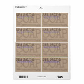 Lavender Soap Handgemaakt Rustische Stickers (Full Sheet)