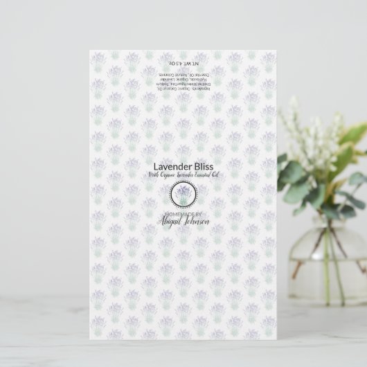 Lavender Soap Packaging Wrapper | Lijnpapier (Staand voorkant)