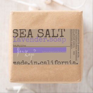 Lavender Soap Salt Products Packaging with Logo Etiket