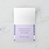 Lavender Sparkle Wonderland Wedding Bedankkaart (Binnen)