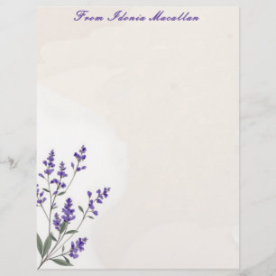 Lavender Sprig Briefhoofd