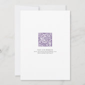Lavender Spring Wildflower Meadow Garden QR Code Save The Date (Achterkant)