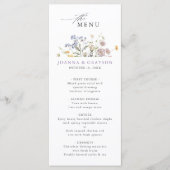 Lavender Spring Wildflower Meadow Garden Wedding Menu (Voorkant)