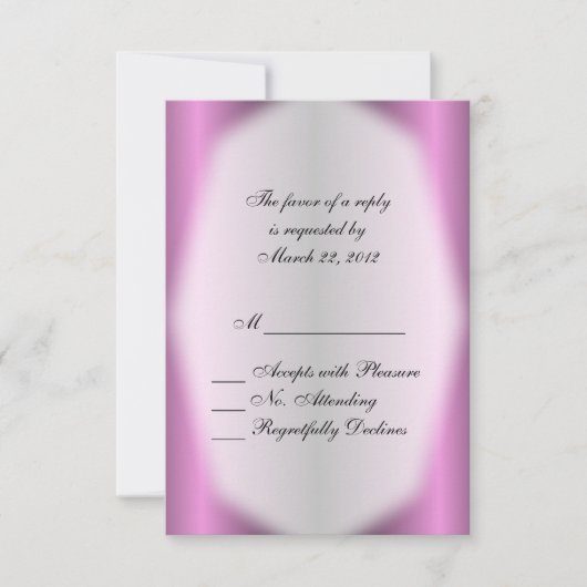 Lavender Stripe Wedding RSVP Kaartje (Voorkant)