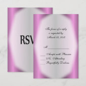 Lavender Stripe Wedding RSVP Kaartje (Voorkant / Achterkant)