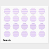 Lavender Striped Ronde Sticker (Vel)