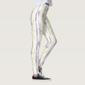 Lavender Stripes Floral   Leggings (Rechts)