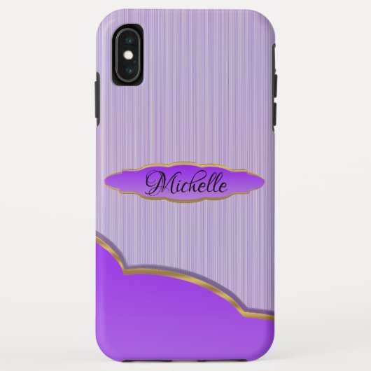 Lavender Stripes iPhone XS Max Coque (Dos)