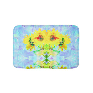 Lavender Sunflower Bath Mat