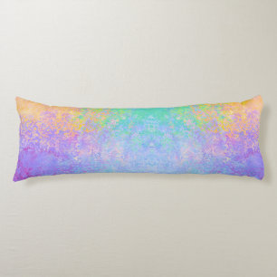 Lavender Sunrise Pastel Neon Alcohol Inkt Abstract Lichaamskussen
