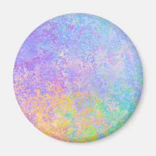 Lavender Sunrise Pastel Neon Alcohol Inkt Abstract Magneet