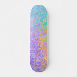 Lavender Sunrise Pastel Neon Alcohol Inkt Abstract Skateboard