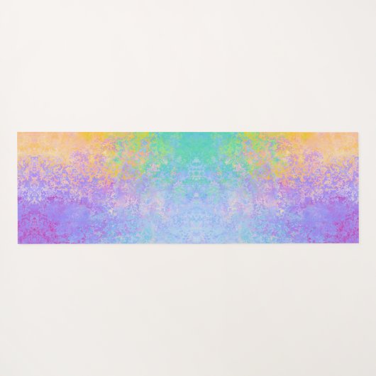 Lavender Sunrise Pastel Neon Alcohol Inkt Abstract Yogamat (Achterkant (horizontaal))