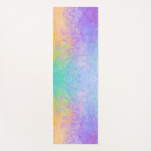 Lavender Sunrise Pastel Neon Alcohol Inkt Abstract Yogamat (Voorkant)