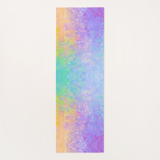 Lavender Sunrise Pastel Neon Alcohol Inkt Abstract Yogamat (Achterkant)