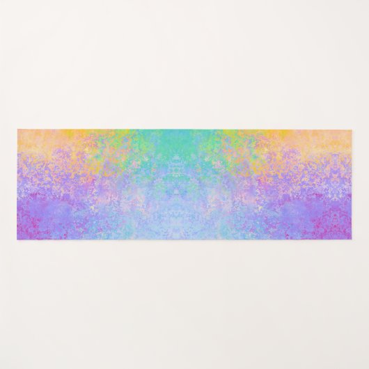 Lavender Sunrise Pastel Neon Alcohol Inkt Abstract Yogamat (Voorkant (horizontaal))