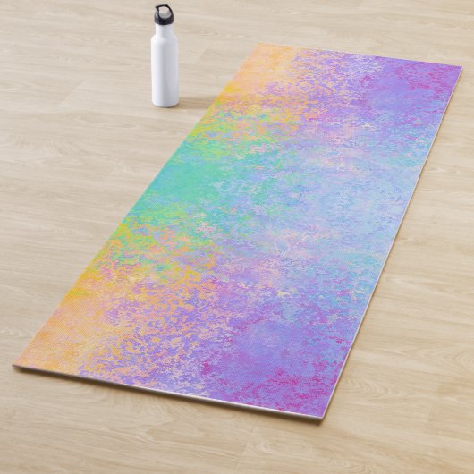 Lavender Sunrise Pastel Neon Alcohol Inkt Abstract Yogamat (In situ)