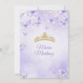 Lavender Sweet 16 Invitation with Butterflies (Dos)