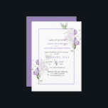 Lavender Sweet Peas Floral Wedding Invitation<br><div class="desc">Delicate lavender sweet peas inside a frame outlined in lavender. A pretty way to celebrate a spring or summer wedding. Perfect for a relaxed outdoor ceremony. *** NOTE *** If you need help with this invitation or for custom requests you need my help with, do not place this merchandise in...</div>