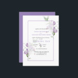 Lavender Sweet Peas Floral Wedding Invitation<br><div class="desc">Delicate lavender sweet peas inside a frame outlined in lavender. A pretty way to celebrate a spring or summer wedding. Perfect for a relaxed outdoor ceremony. *** NOTE *** If you need help with this invitation or for custom requests you need my help with, do not place this merchandise in...</div>