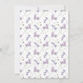 Lavender Sweet Peas Wedding Invitation Kaart (Achterkant)