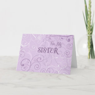 Lavender Swirl Zuster Hartelijk dank voor uw eerbe Bedankkaart