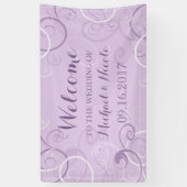 Lavender Swirls Weddenschap Welkomstteken Spandoek (Verticaal)