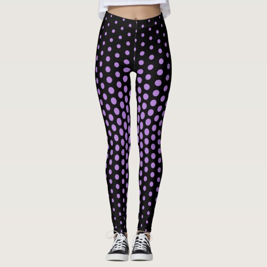 Lavender Techno Dot Pattern Leggings (Voorkant)