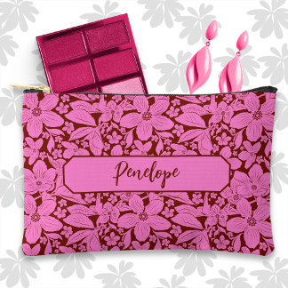 Lavender Tropical Floral on Burgundy Etui
