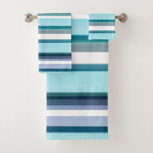 Lavender Turquoise Aquarelle Bandes (En situation)