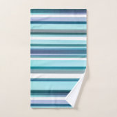 Lavender Turquoise Aquarelle Bandes (Serviette à main)
