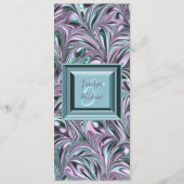 Lavender Turquoise Blue Wedding Programme (Devant)